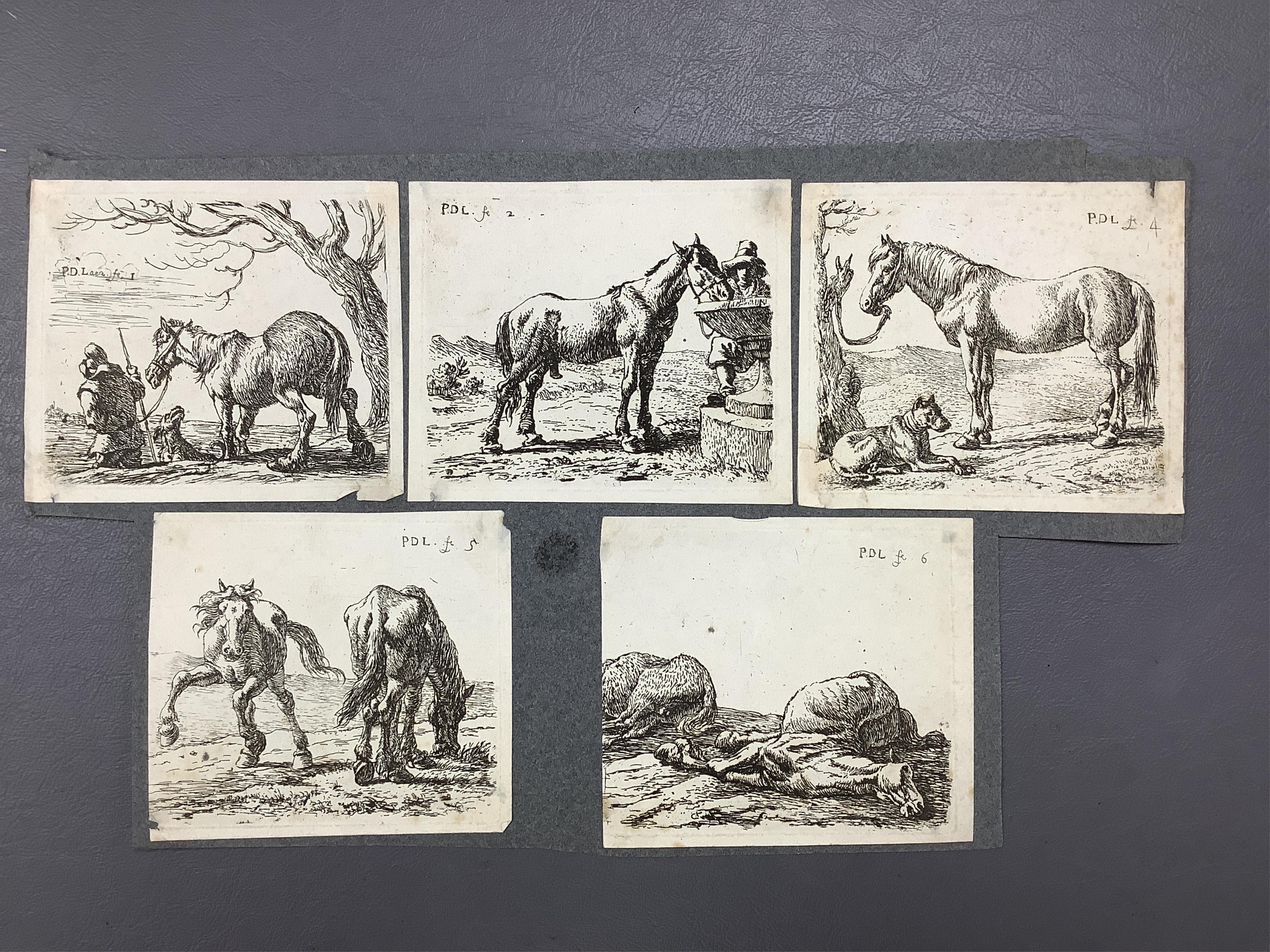 18th century, Old Master school, Classical scene, sanguine chalk on buff paper, together with a collection of early engravings, prints and book plates to include after Wenceslaus Hollar, Portrait of William Fenner, Recto